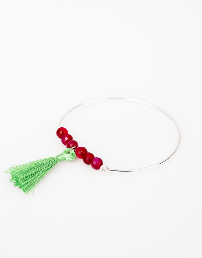 bracelet-argent-pierres-pompon1