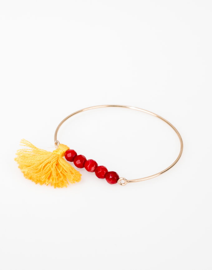 bracelet-plaqué-or-pierres-pompon